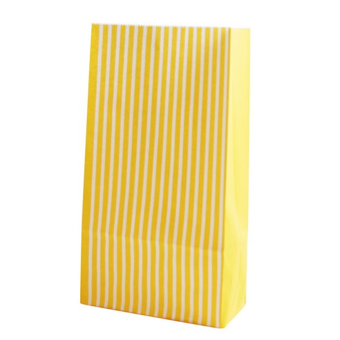 봄91 페이퍼백 12 x 6 x 22 cm, 옐로 스트라이프, 100개