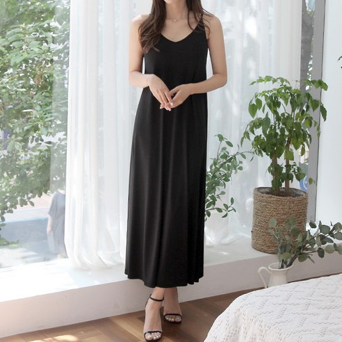 세이스타일 쿨링 슬립 박스 A롱 나시 원피스