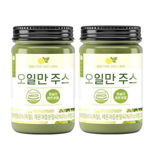 바로푸드 오일만 주스 분말, 200g, 2개