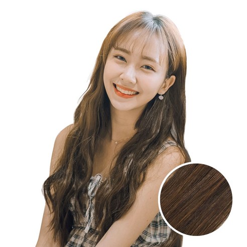 가발매니아 붙임머리 제디 5피스 헤어피스 내츄럴윈디, 투톤브라운, 1개