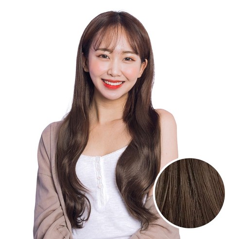 가발매니아 붙임머리 파워 3피스 헤어피스 내츄럴C컬, 초코브라운, 1개