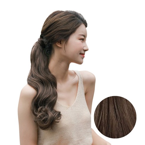가발매니아 포니테일 올림머리 가발 플럼, 초코브라운, 1개