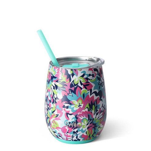 스위그라이프 스위그 와인 텀블러, Frilly Lilly, 414ml