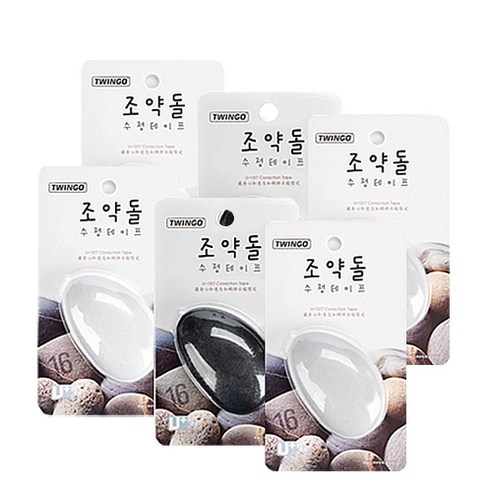 다다 조약돌 수정테이프, 랜덤 발송, 6개