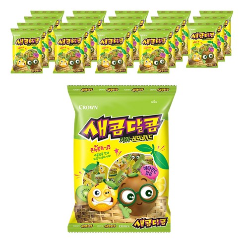 크라운 새콤달콤 키위 레모네이드, 200g, 20개