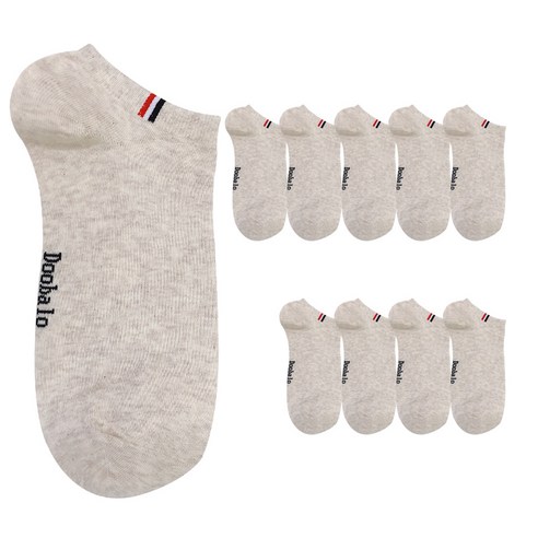 두발로 남성용 포인트1스니커즈 양말 10켤레