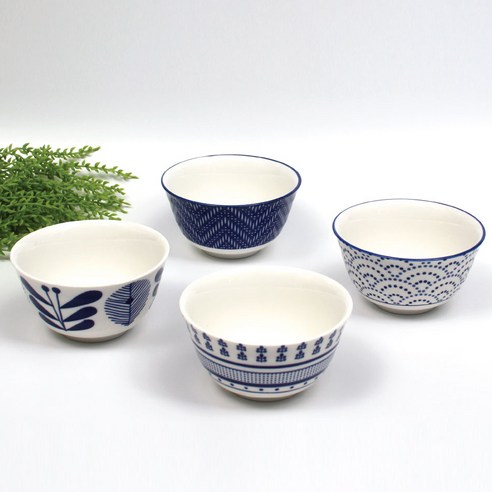 하루노하나 대접 4p세트, 혼합 색상, 1세트 식판애벌세척기 Best Top5