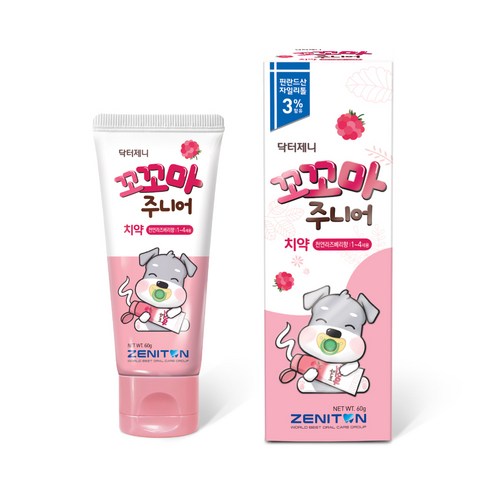 제니튼 닥터제니 꼬꼬마주니어치약 라즈베리향, 60g, 1개