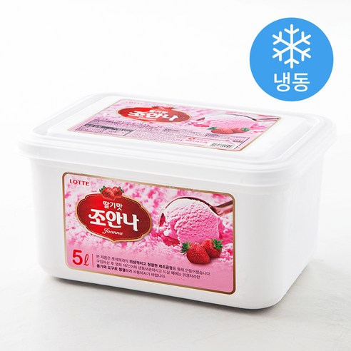 롯데웰푸드 조안나 딸기 빙과 (냉동), 5L, 1개