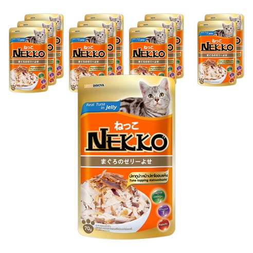 네코 필수영양소 고양이 간식, 참치 토핑 가다랑어, 12개
