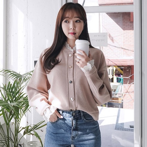 엔비룩 여성용 보벨레이스가디건