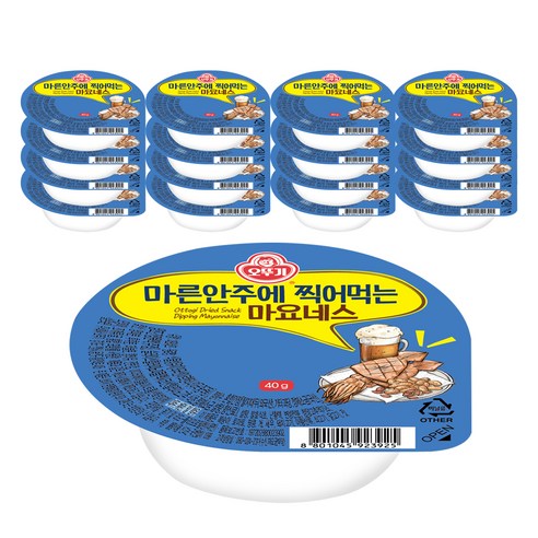 오뚜기 미니 마른안주에 찍어먹는 마요네스, 40g, 24개