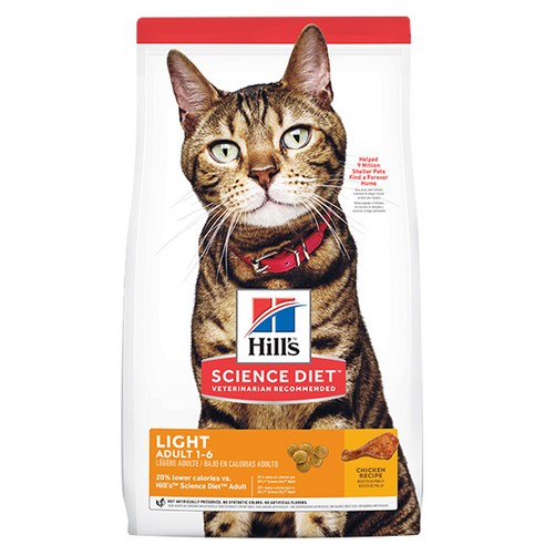 고양이에게 기적의 먹이: 힐스 어덜트 라이트 고양이사료