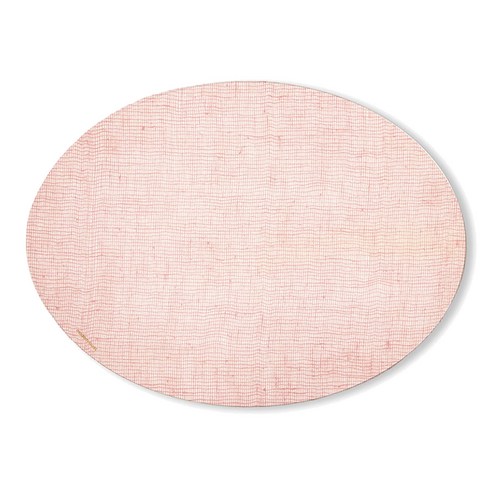 모던트위스트 오벌 린넨 플레이스 테이블 매트, 블러쉬, 49 x 35.5 cm