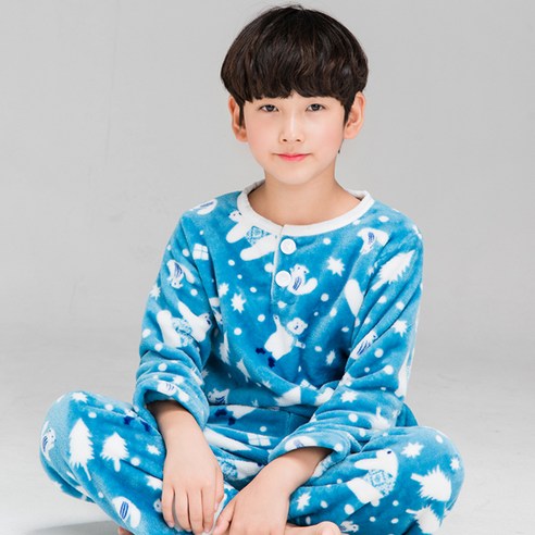 이라인 남아용 캔디곰 수면 잠옷