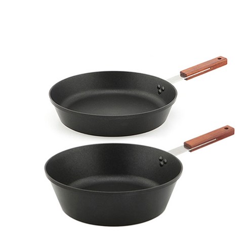 키친웰 블랙엣지 이노블 IH 팬 2종 세트, 혼합색상, 프라이팬 20cm + 궁중팬 24cm
