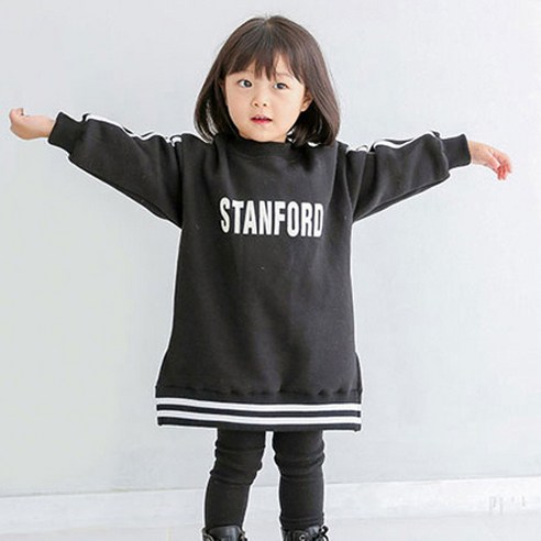미니비 아동용 기모 STYLE 롱티셔츠