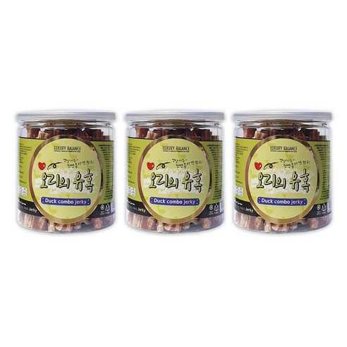 럭셔리발란스 강아지용 유혹 져키간식 200g, 오리, 3개