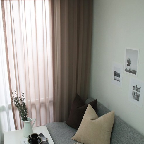 메종텍스타일 샤인 쉬폰커튼 2p