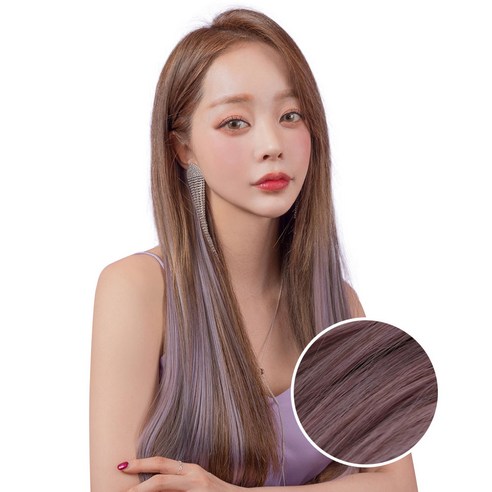 가발매니아 스트레이트 퍼트널컬러 붙임머리, 데이지펍, 3개