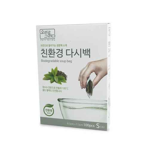 요리를그리다 친환경 다시백 S, 중(M), 100개입, 1개