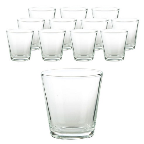 삼호유리 럭키글라스 브이시리즈 텀블러 유리컵 260ml LG-55, 12개