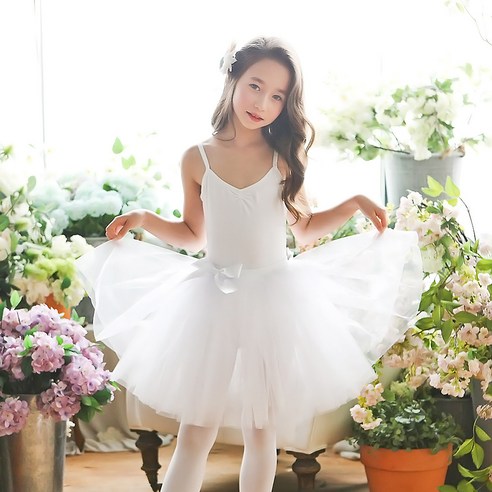 벨라걸스 여아용 하프롱 튜튜 스커트 발레복