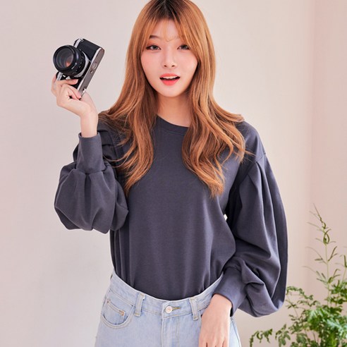 반에이크 오 여성용 빅퍼프 티셔츠