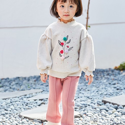 라라아망 아동용 밍크 핀턱 부츠컷 바지