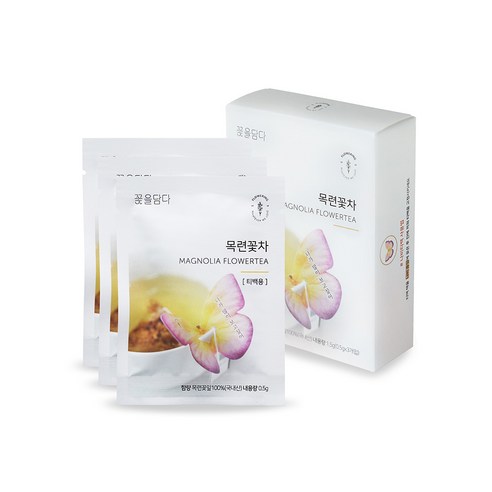 꽃을담다 나비티백 목련꽃차, 0.5g, 3개입, 1개