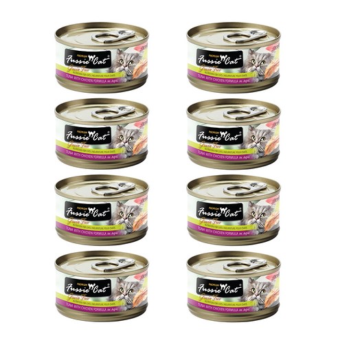퍼시캣 전연령 고양이 프리미엄 포뮬라 주식캔, 80g, 닭+참치, 8개