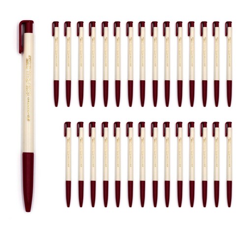 비팬시 데스크볼펜 0.7mm, 적색(빨강), 30개
