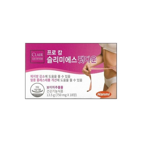 한미 프로캄 슬리미에스 팻다운 다이어트식품, 18정, 1개