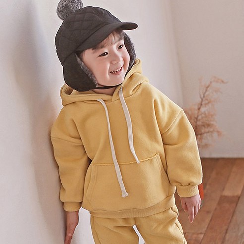 고잉키즈 아동용 와우 기모 후드티