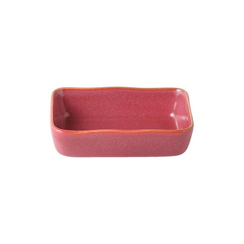 까사무띠 쎄나 깊은 직사각 접시 10cm, 레드, 1개