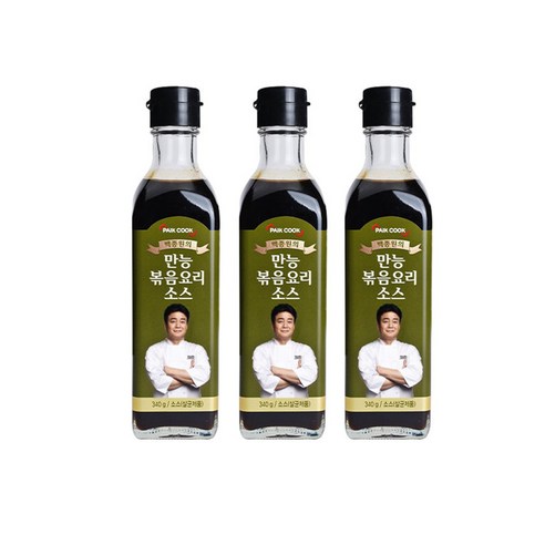백쿡 백종원 만능 볶음요리 소스, 340g, 3개