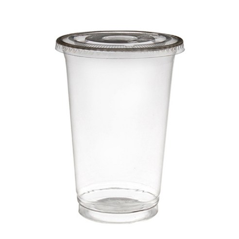 PET 아이스컵 평뚜껑 세트 580ml, 1세트, 100세트