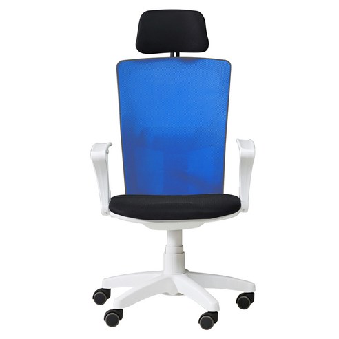 데코체어 망고하트 화이트프레임 학생 & 사무용 의자 103, BLUE