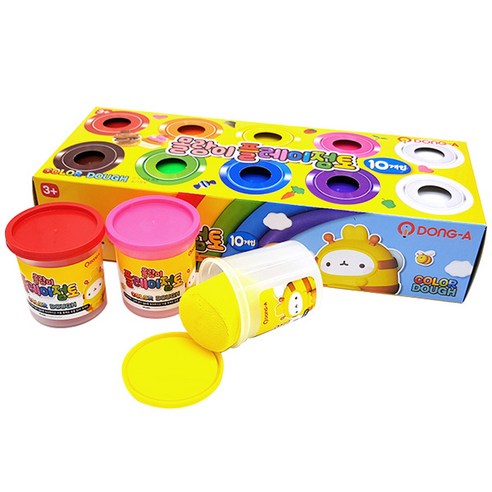 동아 몰랑이 플레이점토 10p세트 아이들을 위한 창의적 놀이 장난감!