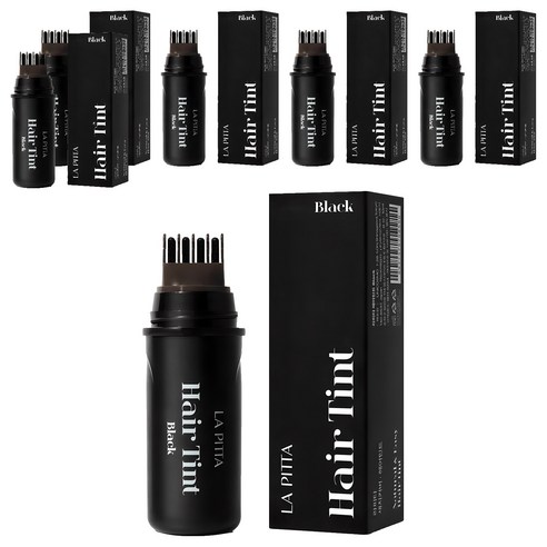 라피타 새치커버 타투 헤어틴트 10ml, 블랙, 6개
