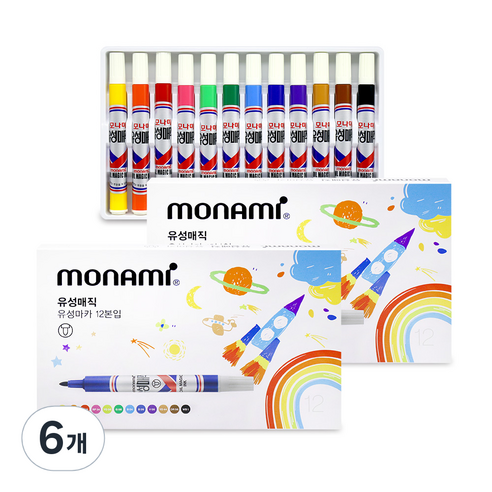 모나미 유성매직 세트, 혼합색상, 72개