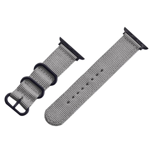 비쉐르 애플워치3/4/5/6/SE 패브릭 스포츠 밴드 (42/44mm 호환 가능), 그레이, 1개