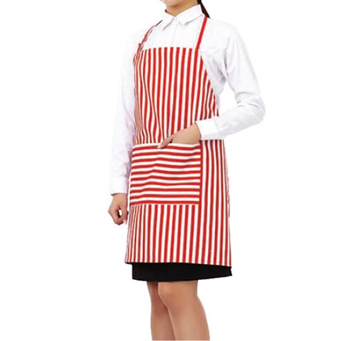 팀쿡 스프라이트 목걸이형 포켓 앞치마 FREE, TSA-7034-2 빨강, 1개