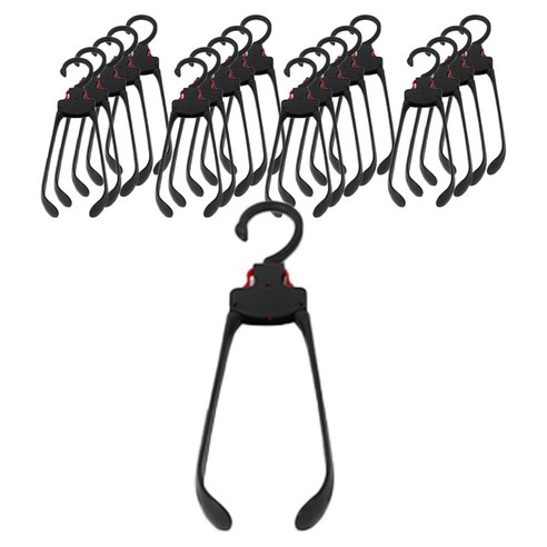포에타 논슬립 목늘어남 방지 원터치 옷걸이 고정형, 블랙, 50개