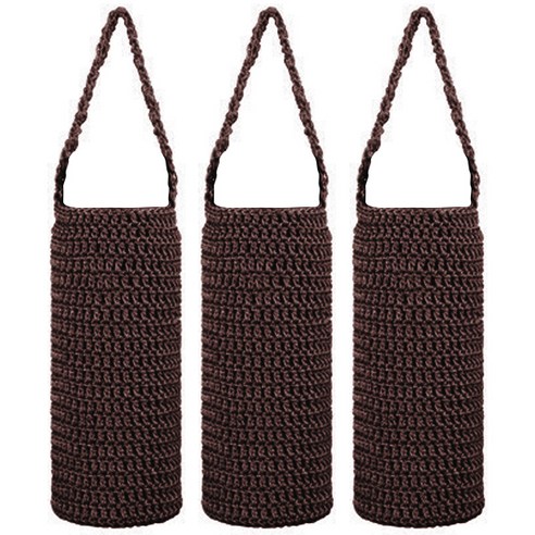 블럭마트 니트 보틀주머니 Large 700~1000ml, 다크브라운, 3개