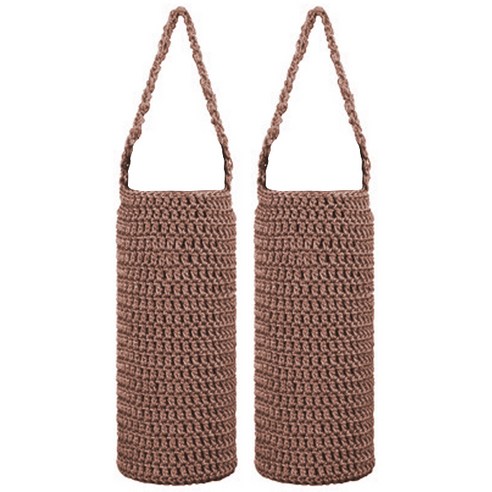 블럭마트 니트 보틀주머니 Large 700~1000ml, 브라운, 2개