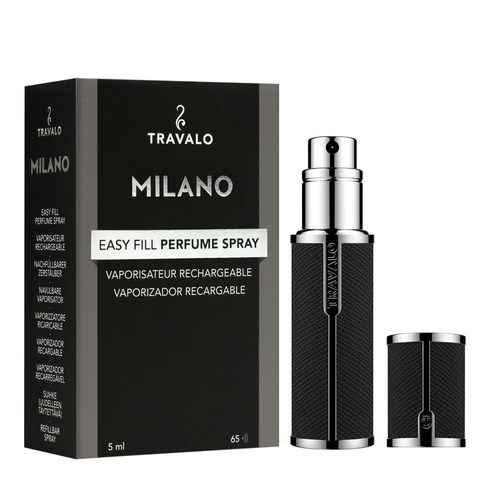 트라발로 밀라노 향수 케이스 5ml, 블랙, 1개