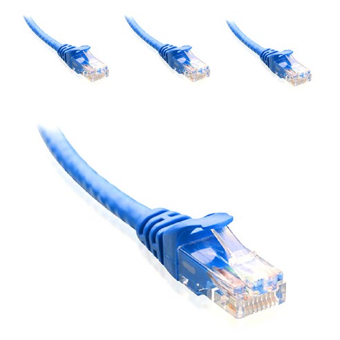 ANYPORT PLUS 고급형 랜선 CAT5.E UTP 3m, 블루, 4개