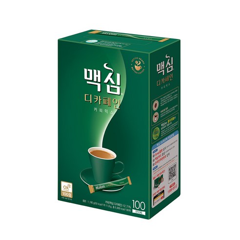 맥심 디카페인 커피믹스, 11.8g, 100개입