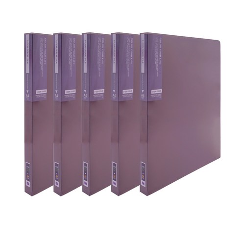 아이콘 컬렉션 클리어 파일 40p, 흑색, 5개